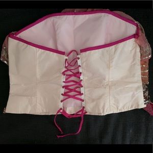 Sequined corset strapless top / Unique Vintage!